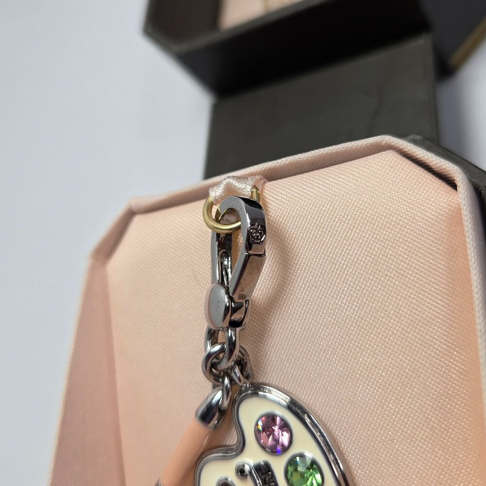 NIB Vintage Juicy Couture Paint Pallet and Brush Charm NWT Y2K  Jeweled - Picture 10 of 16
